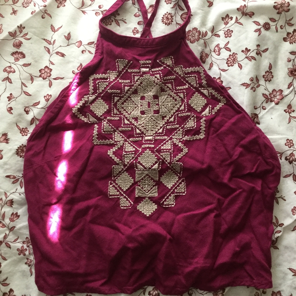 Hollister boho halter crop top